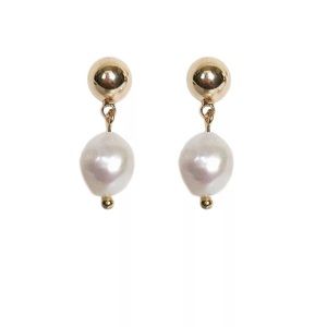 Freshwater pearl silver handmade earrings